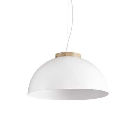 Colgante simple NORON madera E27 LED color blanco