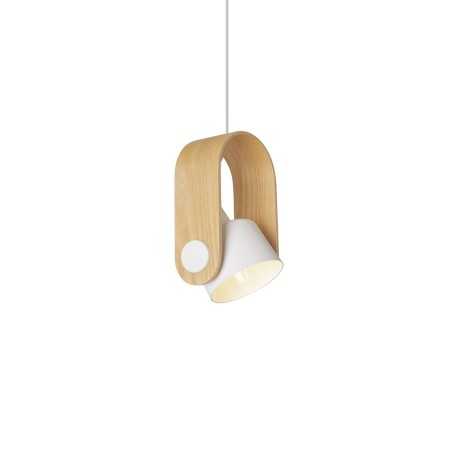 Colgante simple GLAND madera E27 LED colores