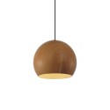 Colgante simple CHAVY metal E27 LED color madera