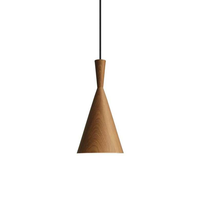 Colgante simple IMBRY aluminio E27 LED color madera