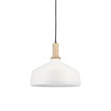Colgante simple MIERY madera E27 LED color blanco