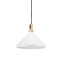 Colgante simple DORDAL madera E27 LED color blanco