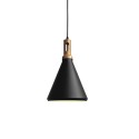 Colgante simple LUZAY aluminio E27 LED color negro
