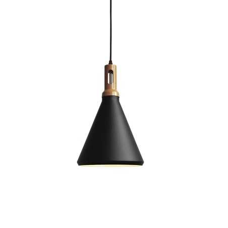 Colgante simple LUZAY aluminio E27 LED color negro
