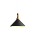 Colgante simple PAYRE aluminio E27 LED color negro