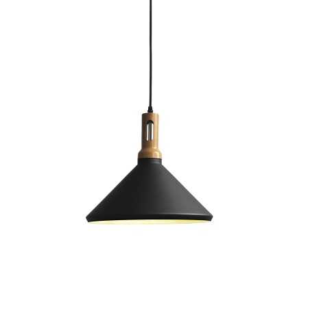 Colgante simple PAYRE aluminio E27 LED color negro