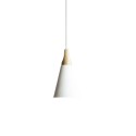 Colgante simple BAUDE aluminio E27 LED color blanco