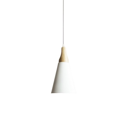 Colgante simple BAUDE aluminio E27 LED color blanco