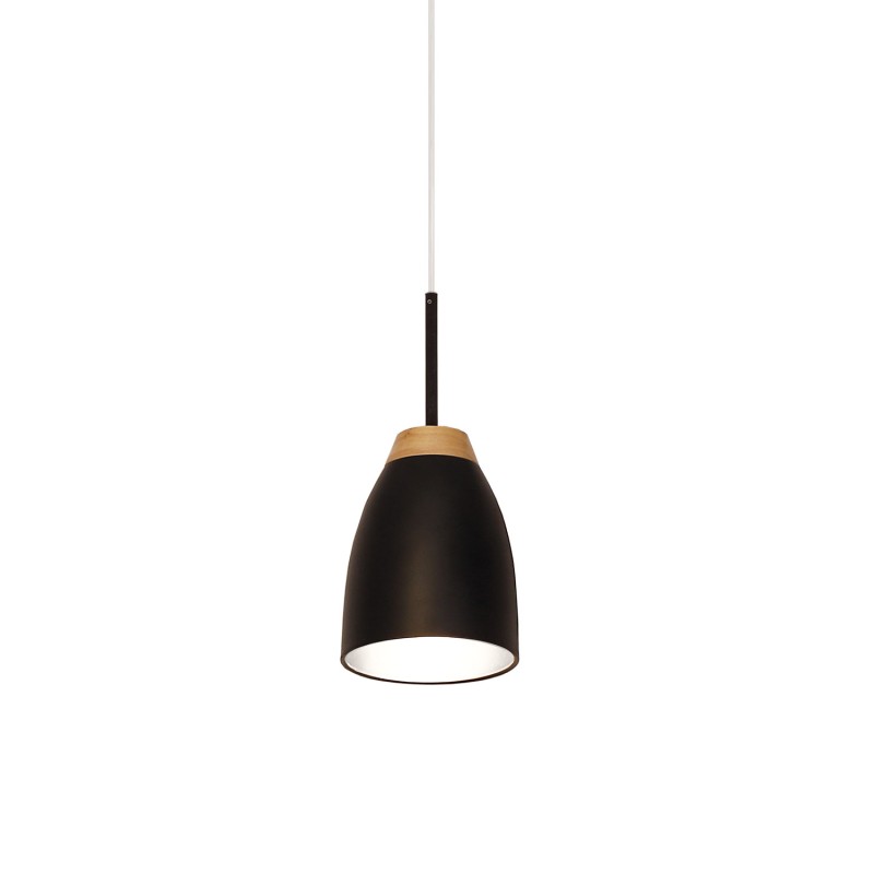 Colgante simple TRACE madera E27 LED colores