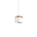 Colgante simple BIRE madera E27 LED color blanco