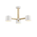 Colgante múltiple CORRU madera E27 LED color blanco