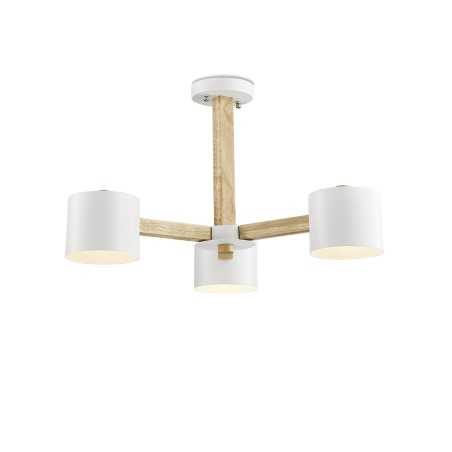 Colgante múltiple CORRU madera E27 LED color blanco