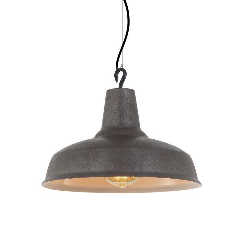 Colgante simple FAVIC metal E27 LED color gris rústico