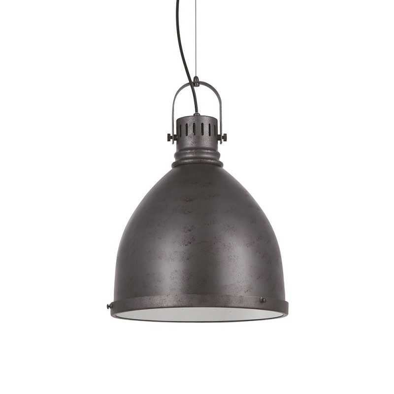 Colgante simple OSTOVE hierro E27 LED color gris rústico