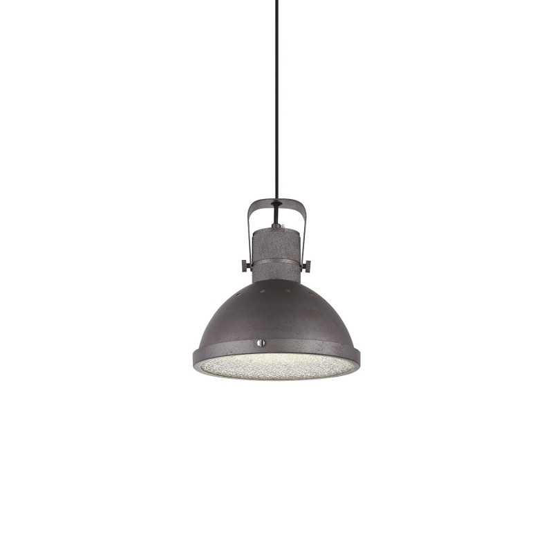 Colgante simple GOUERS hierro E27 LED color gris rústico
