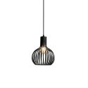 Colgante simple LEHAN hierro E27 LED color negro