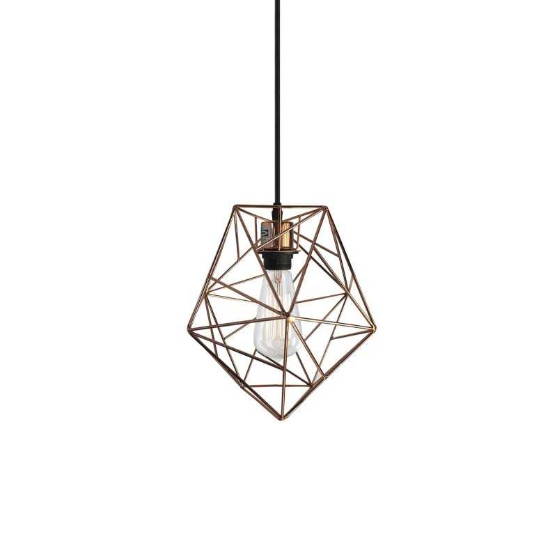 Colgante simple CAUBERT metal E27 LED color cobre brillo