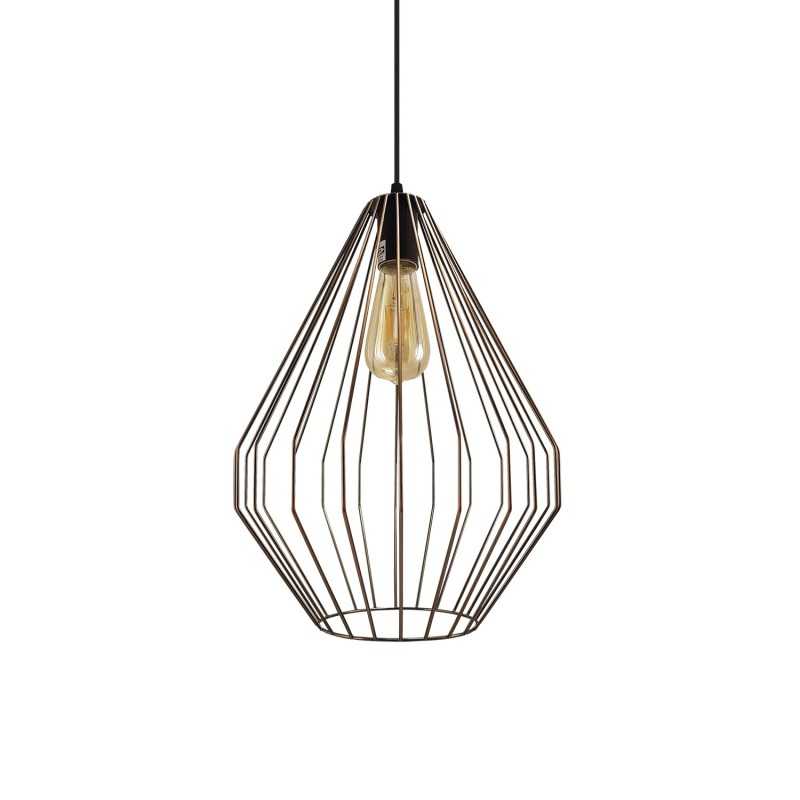 Colgante simple SECOT metal E27 LED color cobre cepillado