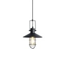 Colgante simple ESMES hierro E27 LED color negro