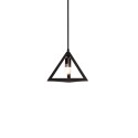Colgante simple MUSOLEU aluminio E27 LED color negro