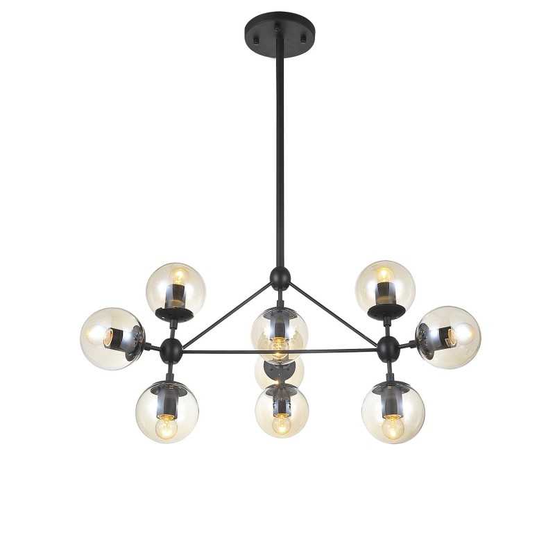 Colgante múltiple PENDU hierro E27 LED color negro