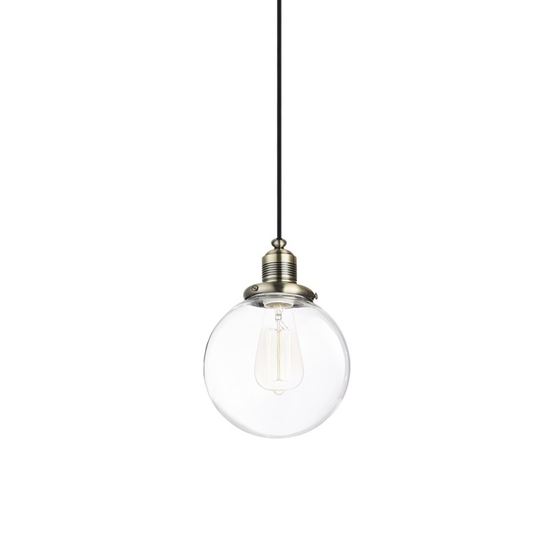 Colgante simple COËRE metal E27 LED color bronce cepillado
