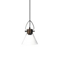 Colgante simple RAMUS metal E27 LED color cobre cepillado