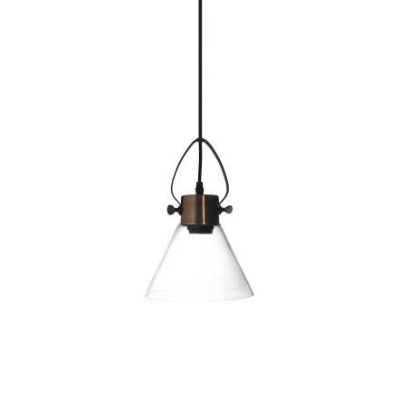 Colgante simple RAMUS metal E27 LED color cobre cepillado