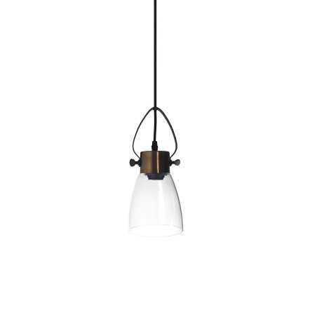 Colgante simple VELAY metal E27 LED color cobre cepillado