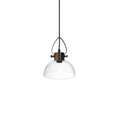 Colgante simple TRIZY metal E27 LED color cobre cepillado