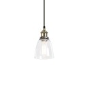 Colgante simple ODRET metal E27 LED color bronce cepillado