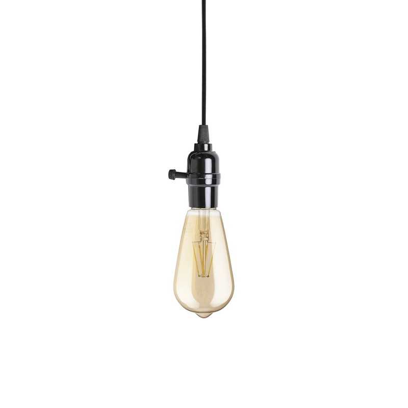 Colgante simple NOGLE metal E27 LED color negro