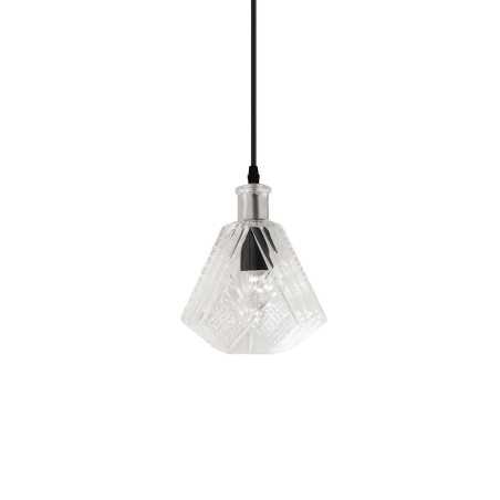 Colgante simple DOMBES metal E27 LED color transparente