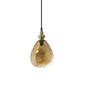 Colgante simple POLIG cristal E27 LED colores