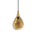 Colgante simple HAYON cristal E27 LED colores