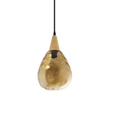 Colgante simple HAYON cristal E27 LED colores