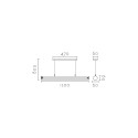 Colgante simple DOMPROT aluminio SMD 24W 2350Lm cromo