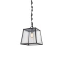 Colgante simple PERRAZ hierro E27 LED color negro
