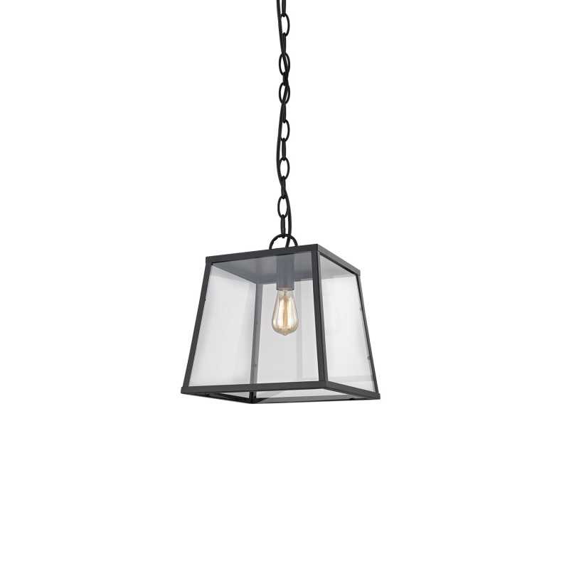 Colgante simple PERRAZ hierro E27 LED color negro
