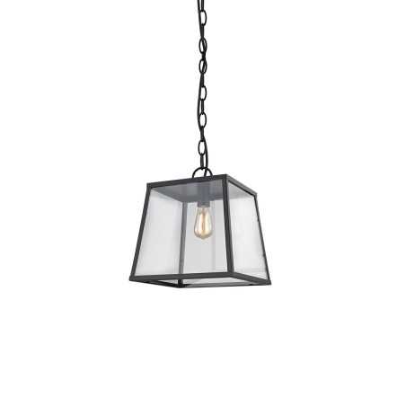 Colgante simple PERRAZ hierro E27 LED color negro