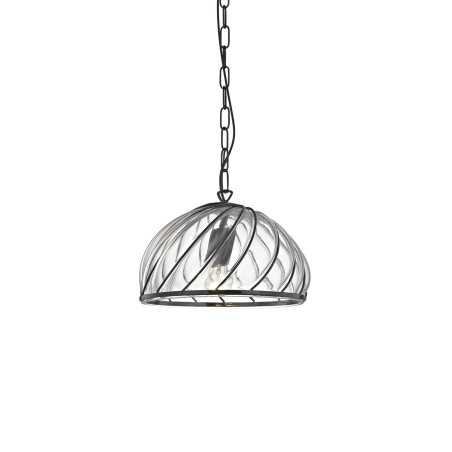 Colgante simple MURGEY hierro E27 LED color negro