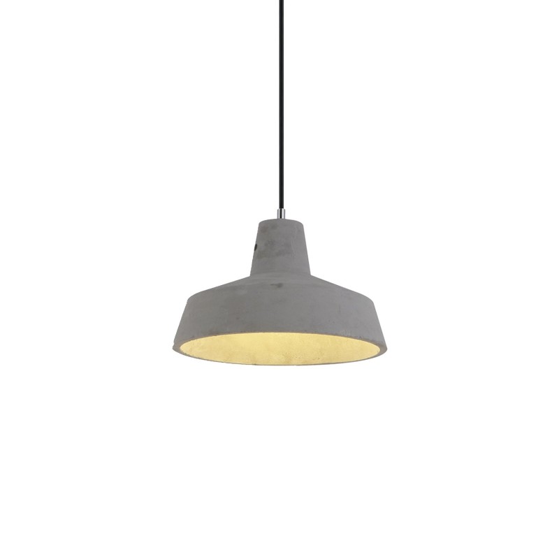 Colgante simple BASSE cemento E27 LED color cemento