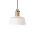 Colgante simple BALAS madera E27 LED color blanco