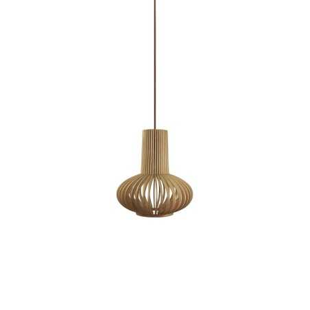 Colgante simple MCLE madera E27 LED color madera