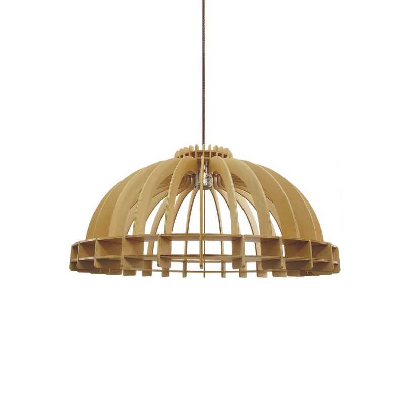 Colgante simple VINCE madera E27 LED color madera