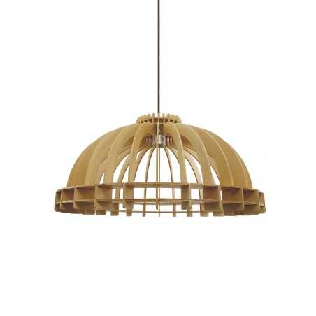Colgante simple VINCE madera E27 LED color madera