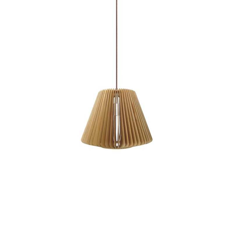 Colgante simple CLEDY madera E27 LED color madera