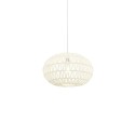 Colgante simple BIARS textil E27 LED color blanco