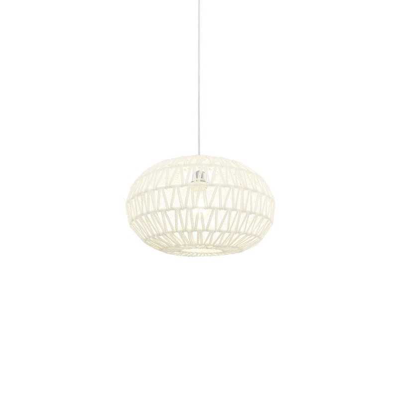 Colgante simple BIARS textil E27 LED color blanco