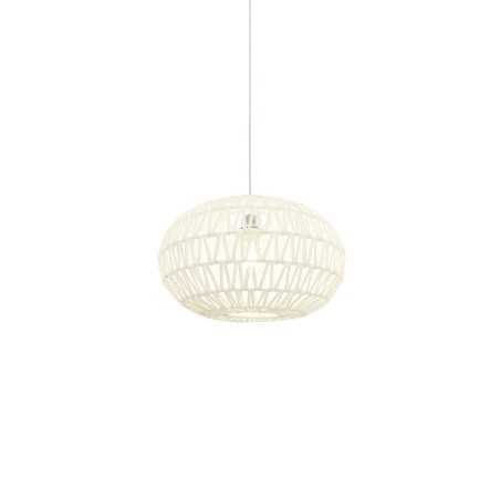 Colgante simple BIARS textil E27 LED color blanco